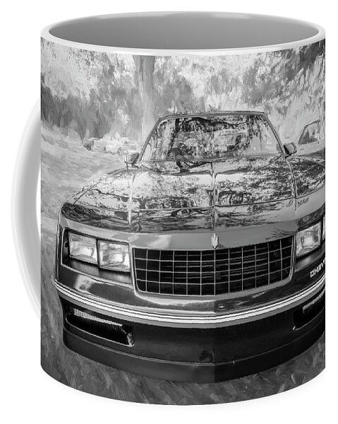 1987 Chevrolet Monte Carlo Ss Coupe Coffee Mug featuring the photograph 1987 Chevrolet Monte Carlo SS Coupe BW c122 by Rich Franco