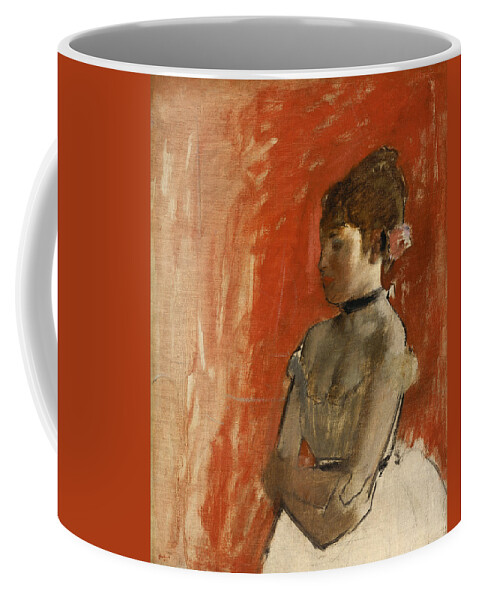 Edgar Degas Coffee Mug featuring the painting Ballet Dancer With Arms Crossed #2 by Edgar Degas