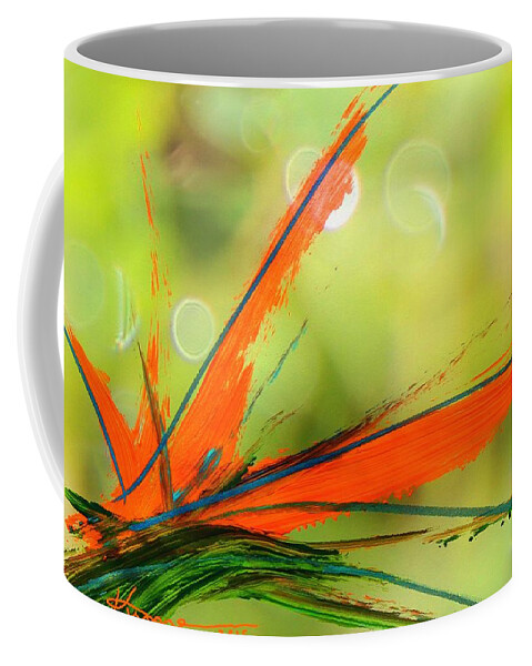 Bird Of Paradise Coffee Mug featuring the mixed media Bird of Paradise 2 by Kume Bryant