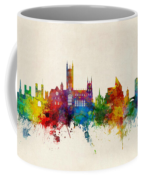 City Coffee Mug featuring the digital art Canterbury England Skyline by Michael Tompsett