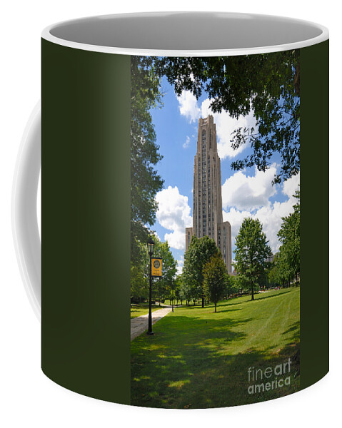 Allegheny County Coffee Mug featuring the photograph Cathedral of Learning University of Pittsburgh #2 by Amy Cicconi