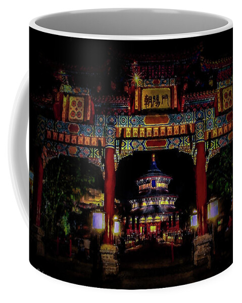 Lake Buena Vista Coffee Mug featuring the photograph China World Showcase Epcot #2 by Tommy Anderson