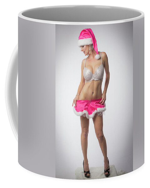 Christmas Coffee Mug featuring the photograph Christmas boudoir by La Bella Vita Boudoir