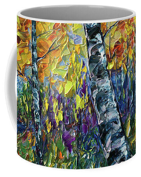  Rich Coffee Mug featuring the painting Colorado Landscape by OLena Art by Lena Owens - Vibrant DESIGN