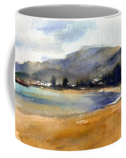 House Coffee Mug featuring the painting Delta river in Georgioupolis #2 by Karina Plachetka