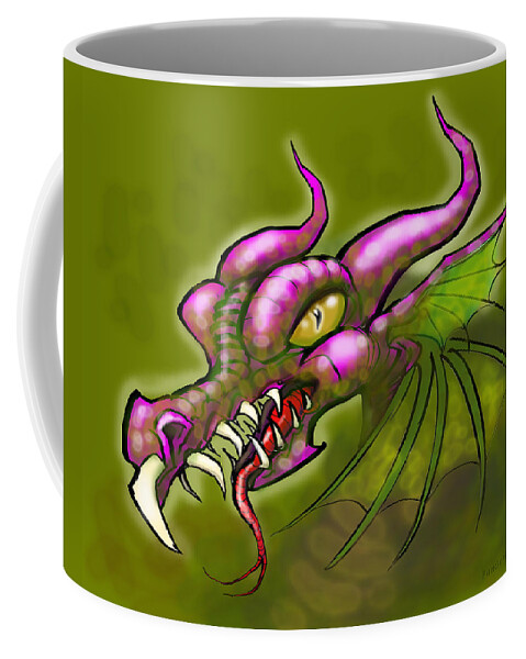 Dragon Coffee Mug featuring the digital art Dragon #4 by Kevin Middleton