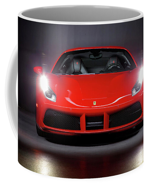 Ferrari 488 Coffee Mug featuring the photograph Ferrari 488 #2 by Jackie Russo