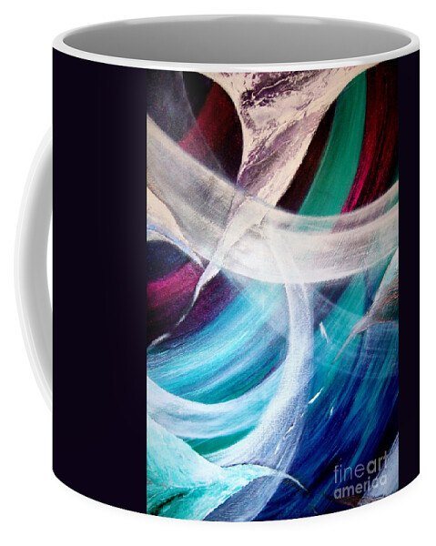 Gaia Coffee Mug featuring the painting Gaia symphony #4 by Kumiko Mayer