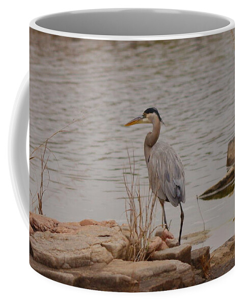 Great Coffee Mug featuring the photograph Great blue heron #2 by James Smullins
