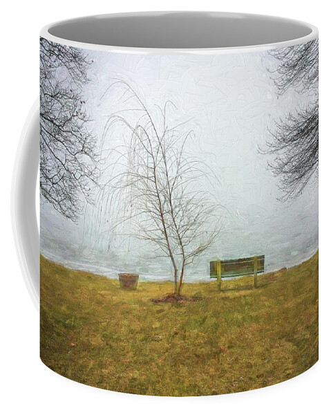 Green Pond Coffee Mug featuring the photograph Green Pond New Jersey Winter c407 by Rich Franco