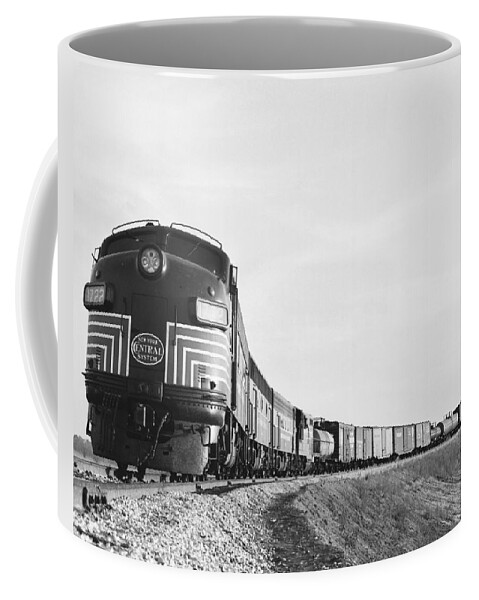 Historic Coffee Mug featuring the photograph Historic Freight Train #2 by Omikron