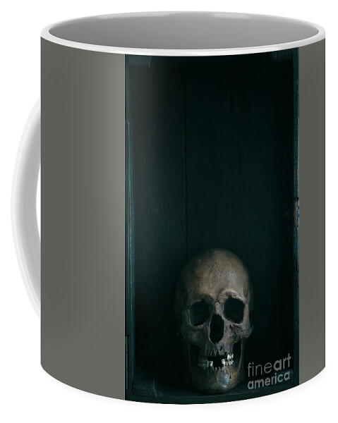 Skull Coffee Mug featuring the photograph Human Skull #2 by Lee Avison