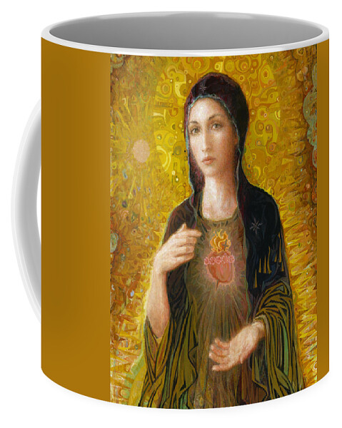 Mary Coffee Mug featuring the painting Immaculate Heart of Mary by Smith Catholic Art