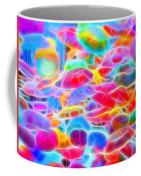 Bubbles Coffee Mug featuring the digital art In Color Abstract 9 #2 by Cathy Anderson