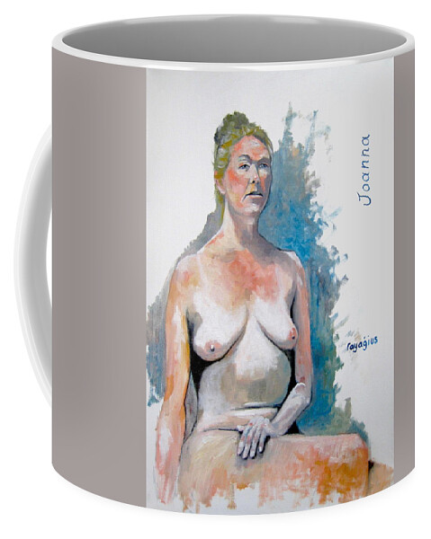Joanna Coffee Mug featuring the painting Joanna #2 by Ray Agius