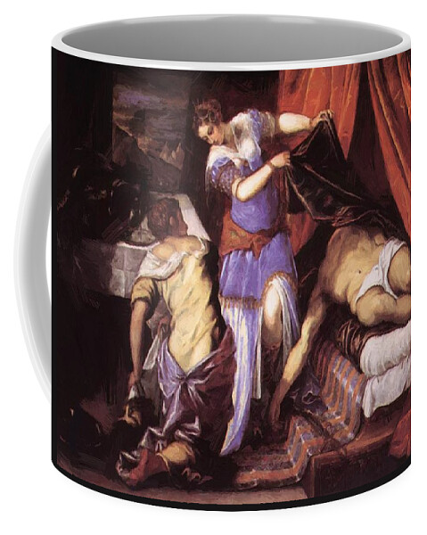 Tintoretto Coffee Mug featuring the painting Judith and Holofernes #5 by Tintoretto