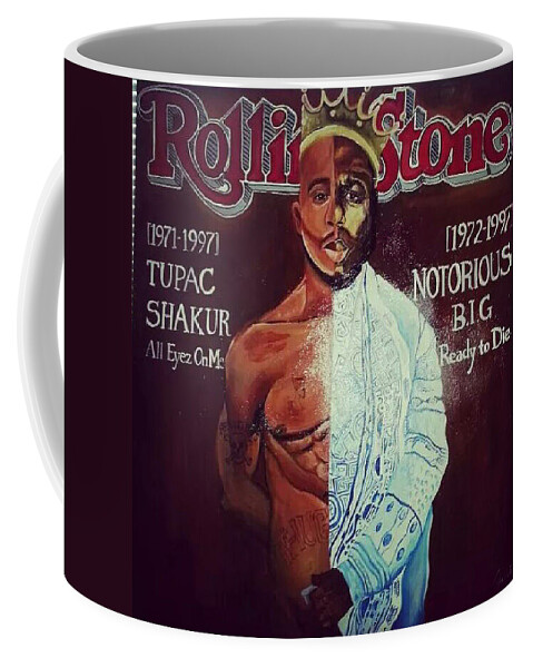 The Deaths Of Tupac Shakur And Notorious Big Were Prolific And Impacting To Society And To Document Those As A Single Element Was An Amazing Necessary Need For Art Coffee Mug featuring the painting 2 Kings by Femme Blaicasso