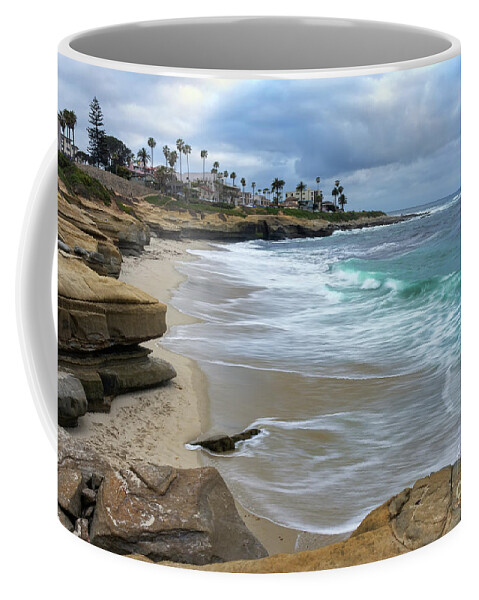 La Jolla Coffee Mug featuring the photograph La Jolla Shores #3 by Eddie Yerkish