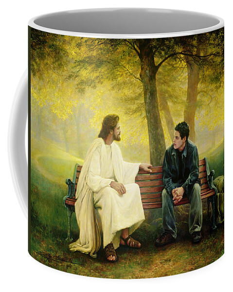 Jesus Coffee Mug featuring the painting Lost and Found #2 by Greg Olsen