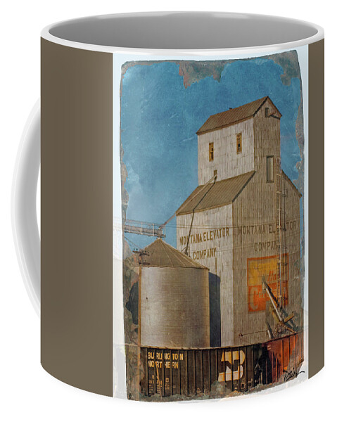 Montana Coffee Mug featuring the photograph Montana Elevator by Peggy Dietz