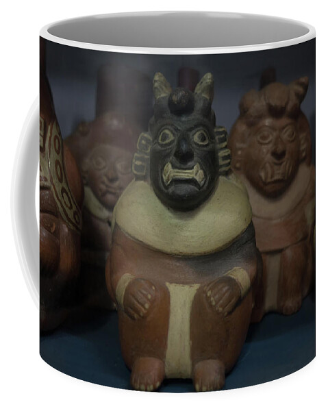 Artifacts Coffee Mug featuring the digital art Museo Larco Artifacts #2 by Carol Ailles