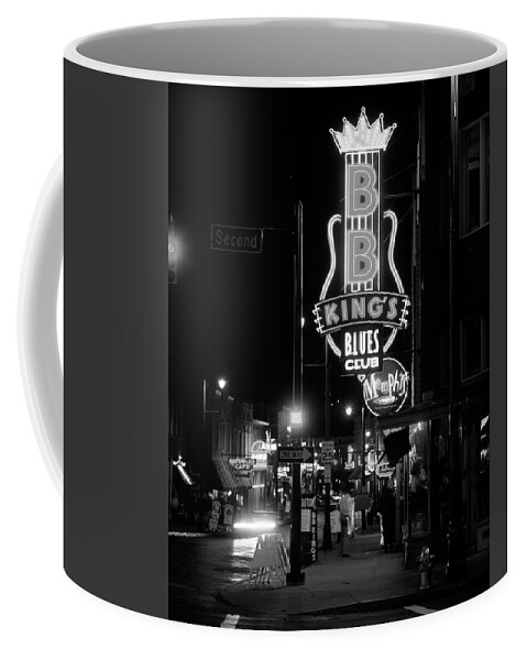Photography Coffee Mug featuring the photograph Neon Sign Lit Up At Night, B. B. Kings #1 by Panoramic Images