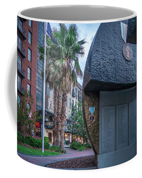 Street Coffee Mug featuring the photograph River Street in Savannah Georgia #2 by Alex Grichenko