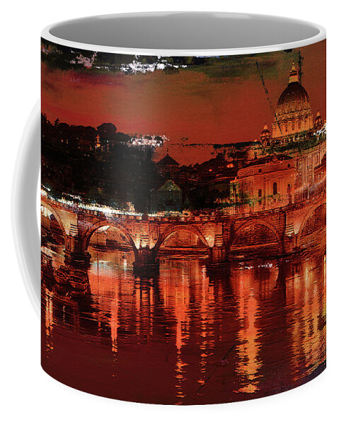 Italy Coffee Mug featuring the painting Rome Italy #2 by Gull G