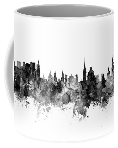 Salzburg Coffee Mug featuring the digital art Salzburg Austria Skyline by Michael Tompsett