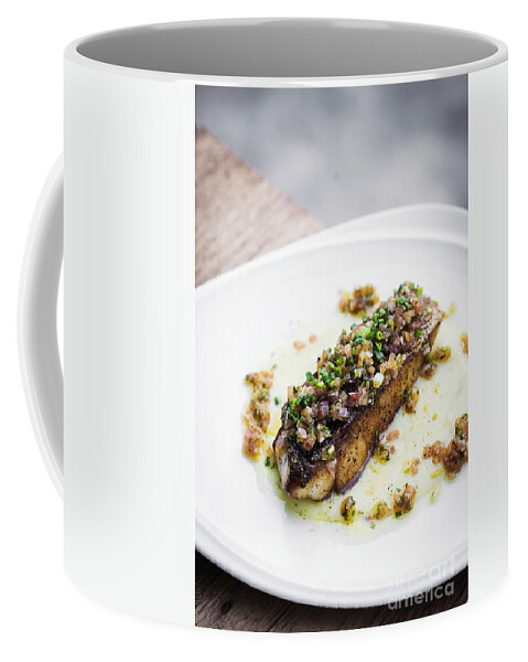 Alternative Coffee Mug featuring the photograph Sea Bass Fish With Mexican Salsa Sauce #2 by JM Travel Photography