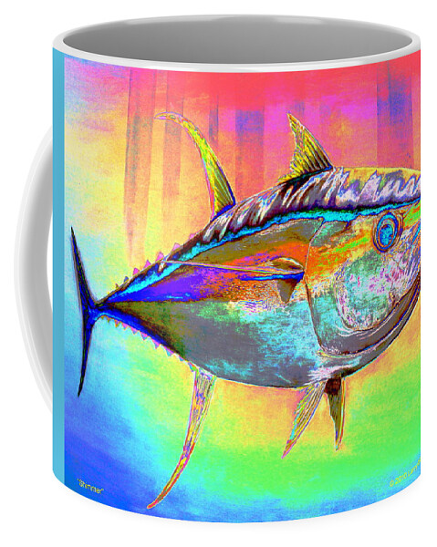 Tuna Coffee Mug featuring the digital art Shimmer by Larry Beat