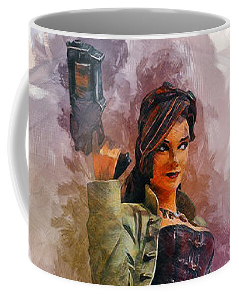 Steampunk Coffee Mug featuring the photograph Steampunk Girl #2 by Ian Mitchell