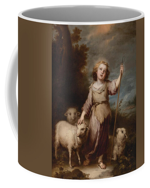 Bartolome Esteban Murillo The Good Shepherd Coffee Mug featuring the painting The Good Shepherd by MotionAge Designs