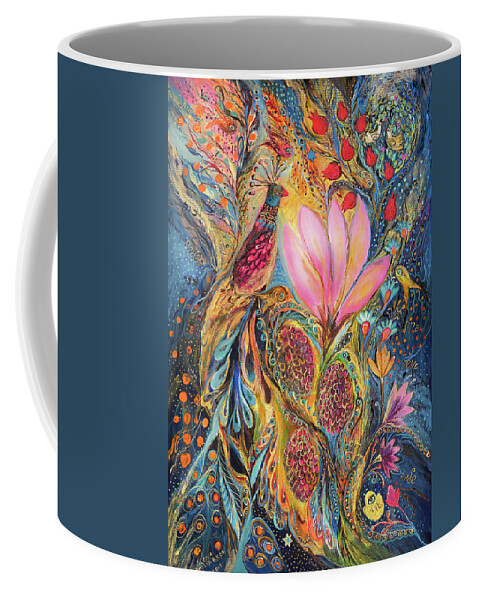 Original Coffee Mug featuring the painting The Grapes of Holy Land #2 by Elena Kotliarker