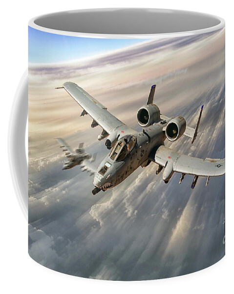 A10 Coffee Mug featuring the digital art The Hogs by Airpower Art