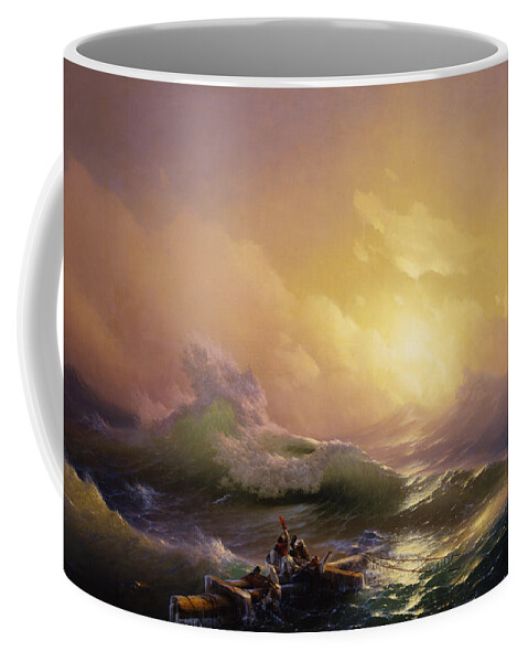 Ivan Aivazovsky Coffee Mug featuring the painting The Ninth Wave #2 by Celestial Images