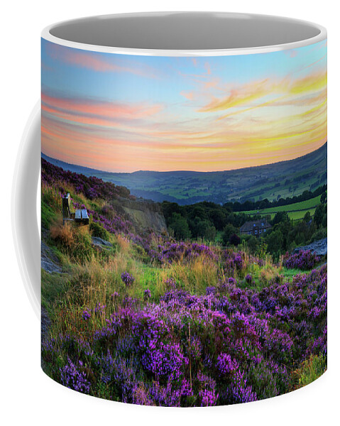 Flora Coffee Mug featuring the photograph Norland Moor Sunset #7 by Chris Smith