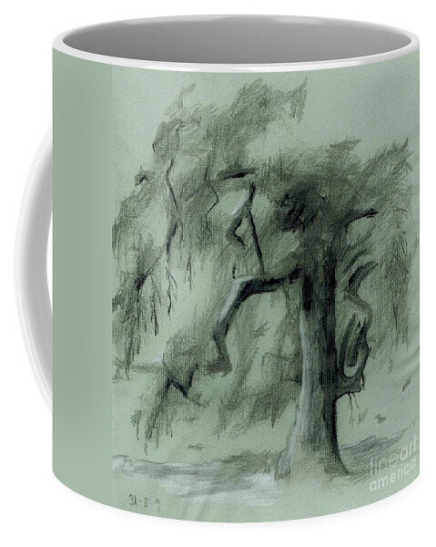Tree Coffee Mug featuring the painting Tree study #2 by Karina Plachetka
