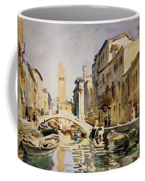 Venetian Canal Coffee Mug featuring the painting Venetian Canal by John Singer Sargent