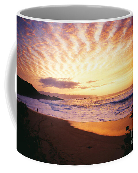 Afternoon Coffee Mug featuring the photograph Waimea Bay Sunset #2 by Bob Abraham - Printscapes