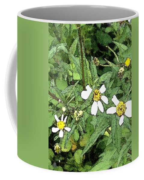 Wild Coffee Mug featuring the painting Wild Flowers by George Pedro