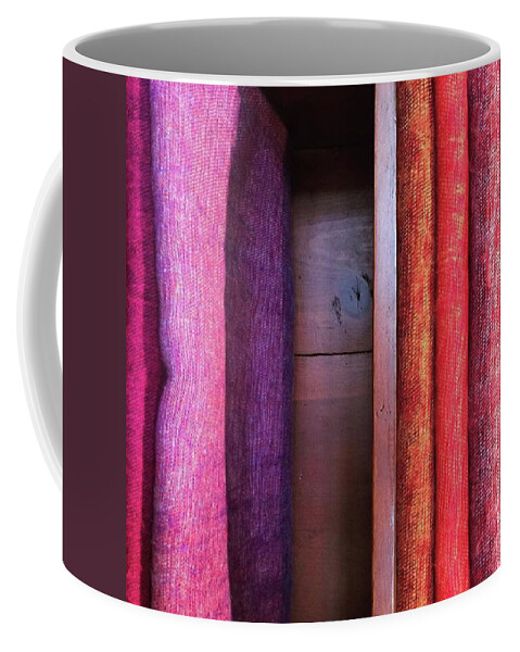 Woolen Coffee Mug featuring the photograph Woolen Scarves In August. #scarves #2 by Ginger Oppenheimer