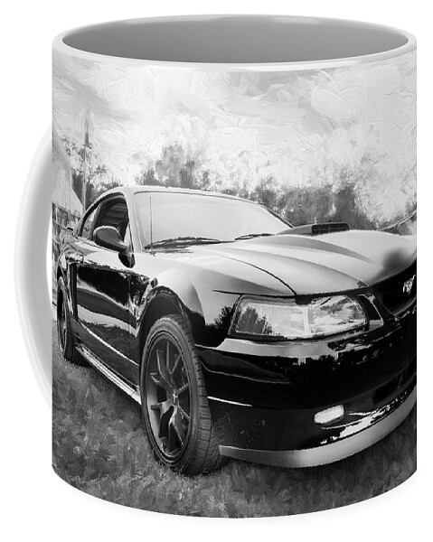 2003 Mustang Coffee Mug featuring the photograph 2003 Ford Mustang Mach 1 BW by Rich Franco