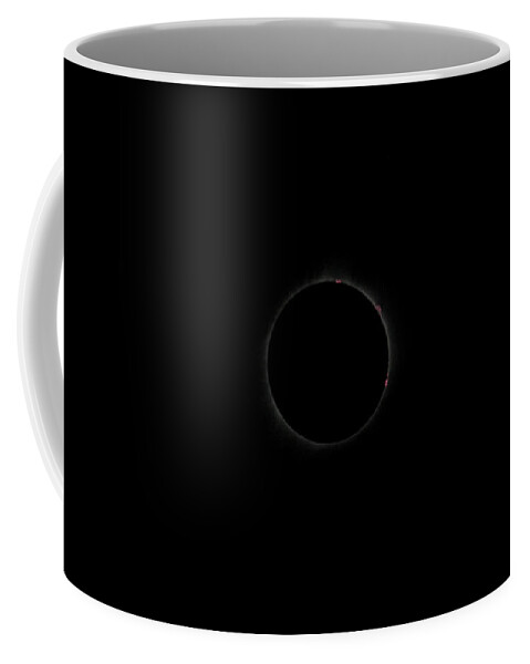 2017 Eclipse Coffee Mug featuring the photograph 2017 Eclipse Triple Solar Flare by Josh Bryant