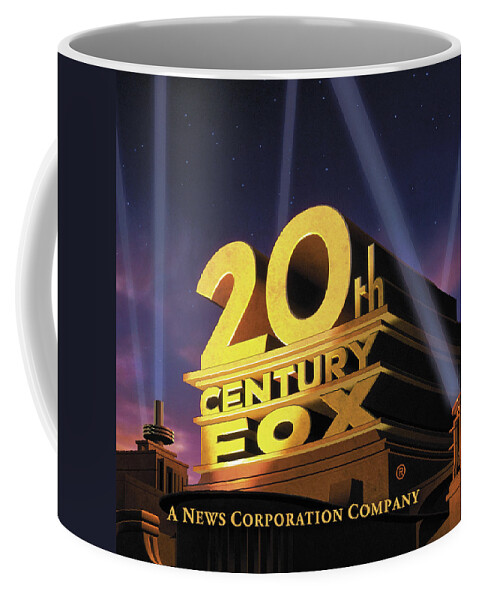 20th Century Fox Logo Coffee Mug featuring the digital art 20th Century Fox Art Deco Logo by Chuck Staley