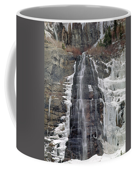 Bridal Veil Falls Coffee Mug featuring the photograph 212M40 Bridal Veil Falls Utah by Ed Cooper Photography