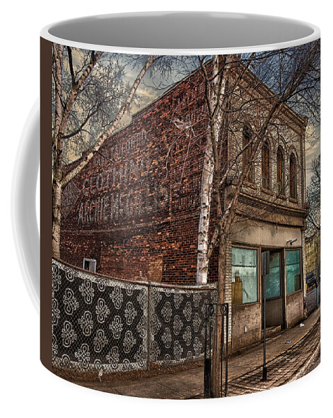 Abandoned Coffee Mug featuring the photograph 232 Simpson St. TEXTURE by Jakub Sisak