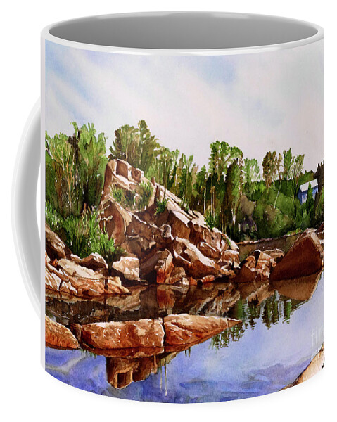 Landscape Coffee Mug featuring the painting #237 Negro Bar #237 by William Lum