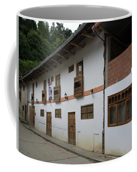 City Center Coffee Mug featuring the digital art Leymebamba City Center #25 by Carol Ailles