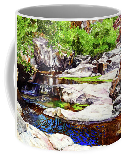 Hidden Falls Coffee Mug featuring the painting #252 Hidden Falls #252 by William Lum